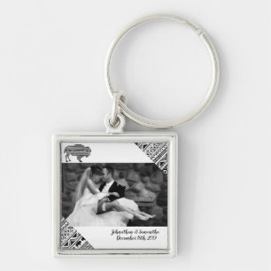 Porte-clés Porte - clé photo personnalisé Boho Buffalo Tribal
