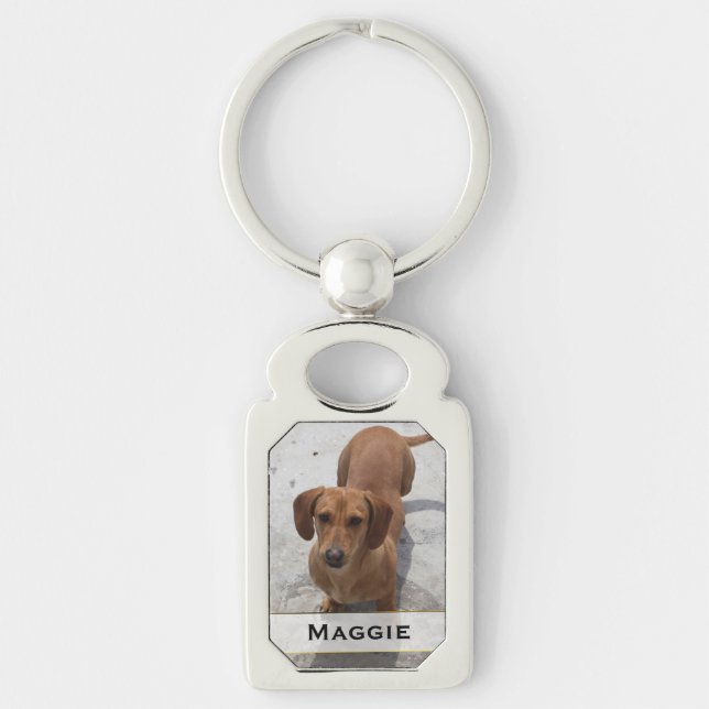 Porte-clés Porte - clé photo personnalisé pour animaux de com (Devant)