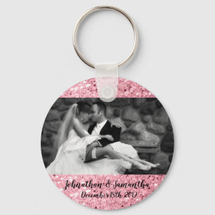 Porte-clés Porte - clé photo personnalisé Rose Parties scinti