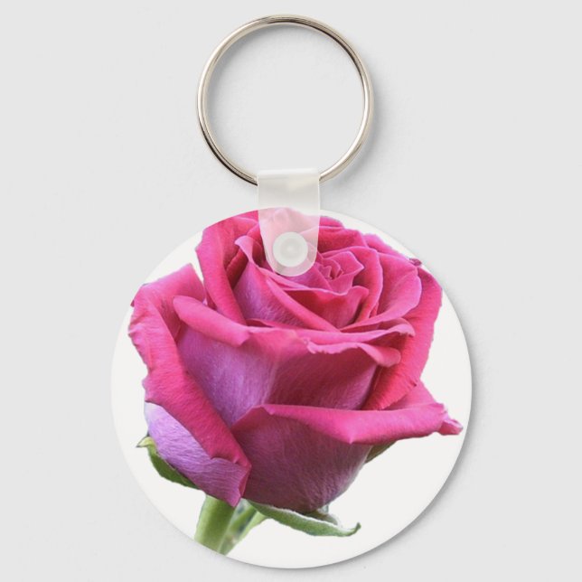 Porte-clés Porte - clé photo rose rose rose Bud (Recto)