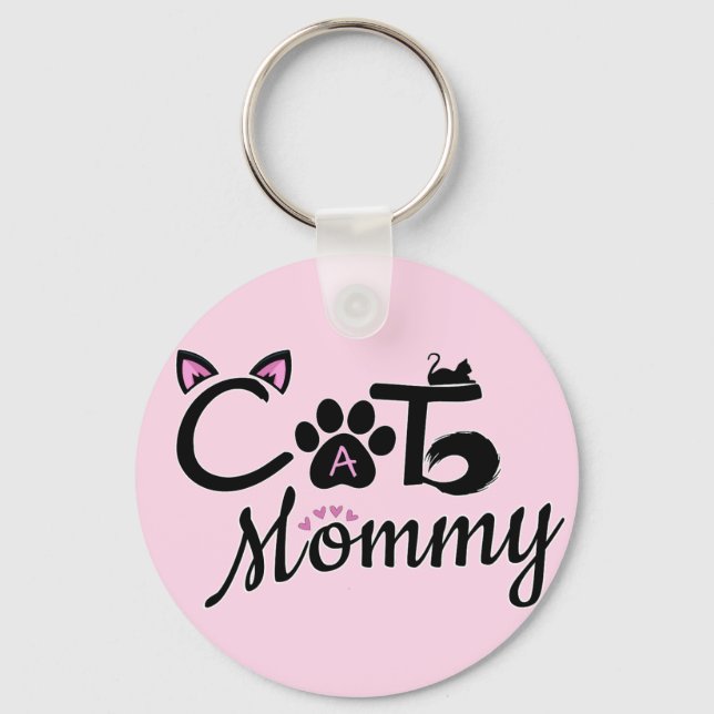 Porte-clés Porte - clé Pink Cat Mommy (Recto)