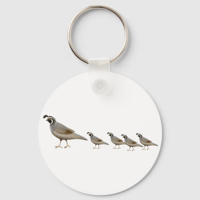 Porte-clés Porte - clé Quail Family (Recto)