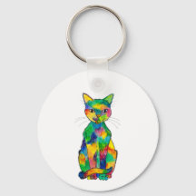 Porte - clé Rainbow Cat