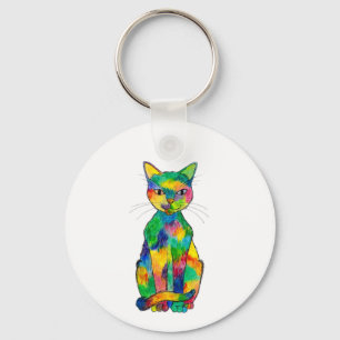 Porte-clés Porte - clé Rainbow Cat