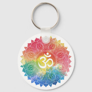 PORTE-CLÉS PORTE - CLÉ : RAINBOW MANDALA