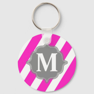 Porte-clés Porte - clé rayé de monogramme