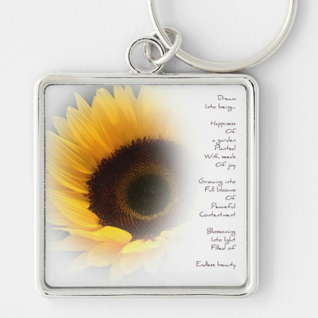 Porte-clés Porte - clé rêveur de poème de tournesol (Devant)