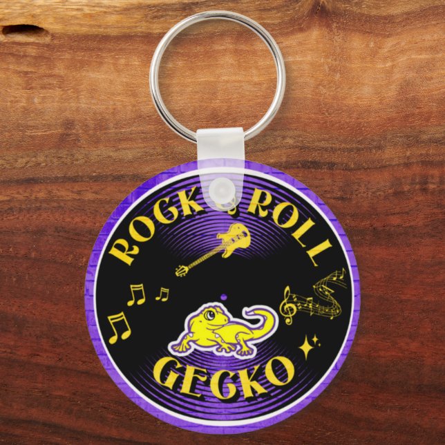 Porte-clés Porte - clé Rock & Roll Gecko (Recto)