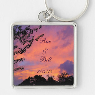 Porte-clés Porte - clé romantique du coucher de soleil d'été 