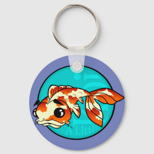 PORTE-CLÉS PORTE - CLÉ ROND DE POISSON KOI DE CARTOON CUITE
