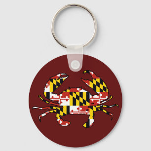 Porte-clés Porte - clé rond du drapeau du Maryland