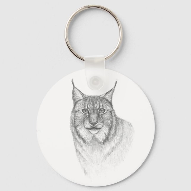Porte-clés Porte - clé rond Lynx (Recto)
