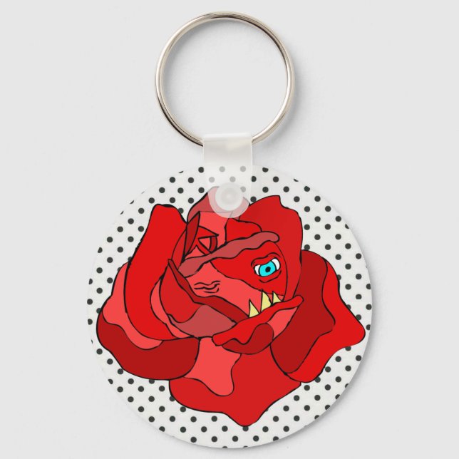 PORTE-CLÉS PORTE - CLÉ ROSE (Recto)