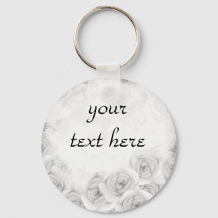 Porte-clés Porte - clé rose antique pour votre texte