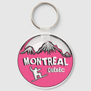 Porte-clés Porte - clé rose de surfeur de Montréal Québec