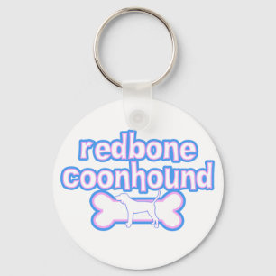 Porte-clés Porte - clé rose et bleu de Coonhound de Redbone