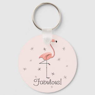 Porte-clés porte - clé rose Flamant rose