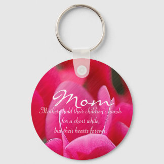 Porte-clés Porte - clé rose floral "Maman"