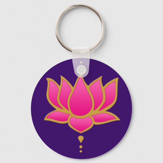 Porte-clés Porte - clé rose henné Lotus (Recto)