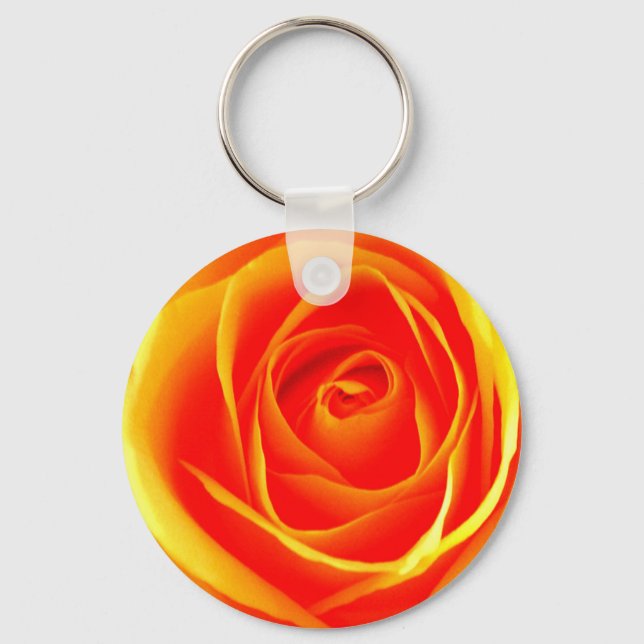 Porte-clés Porte - clé Rose jaune-orange (Recto)