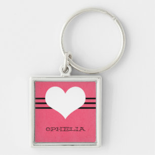 Porte-clés Porte - clé rose moderne Heart Premium