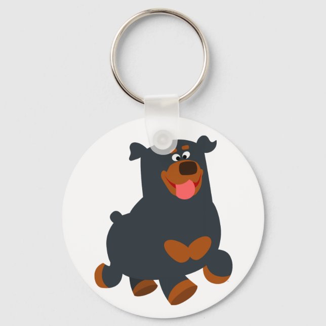 Porte-clés Porte - clé Rotoon Rotweiler de dessin mignon (Recto)
