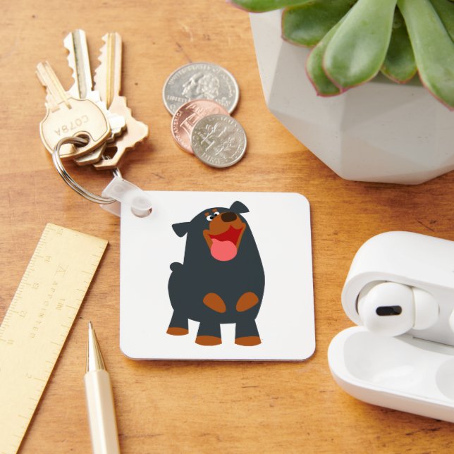 Porte-clés Porte - clé Rottweiler de dessin sympa (Bureau)