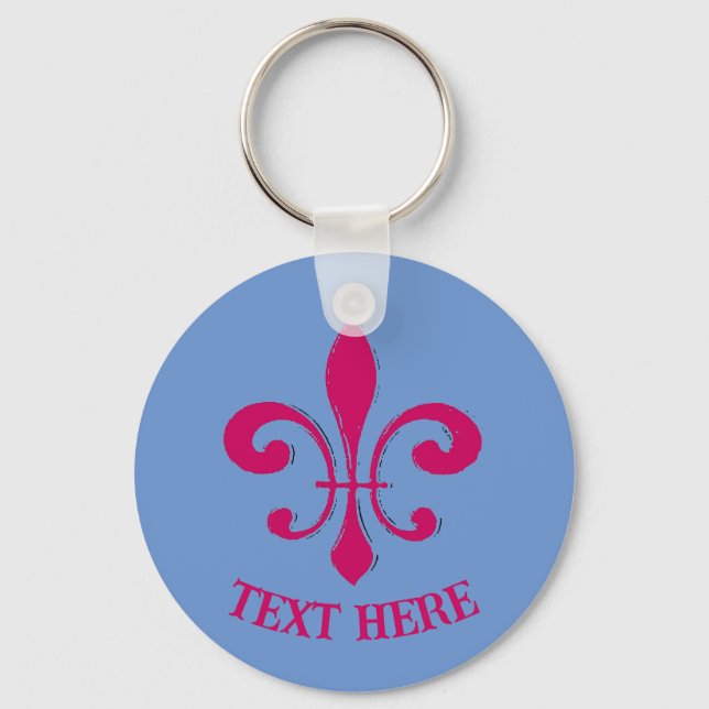 Porte-clés Porte - clé Rouge Fleur De Lis (Recto)