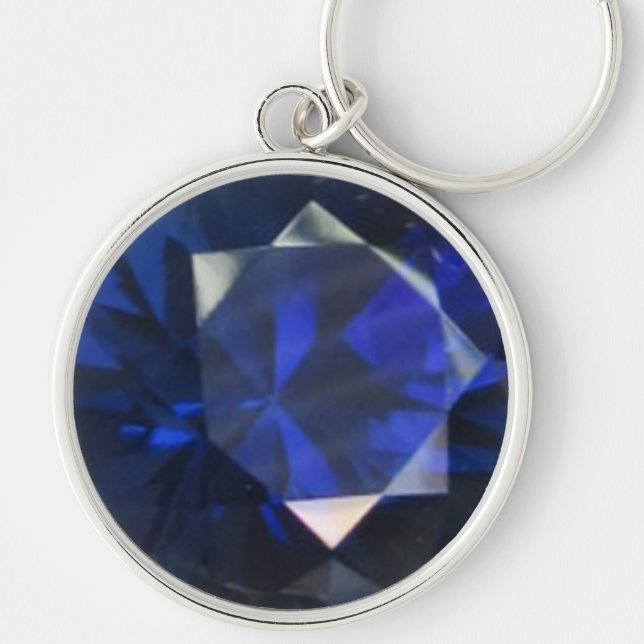 Porte-clés Porte - clé Sapphire rond (Devant)