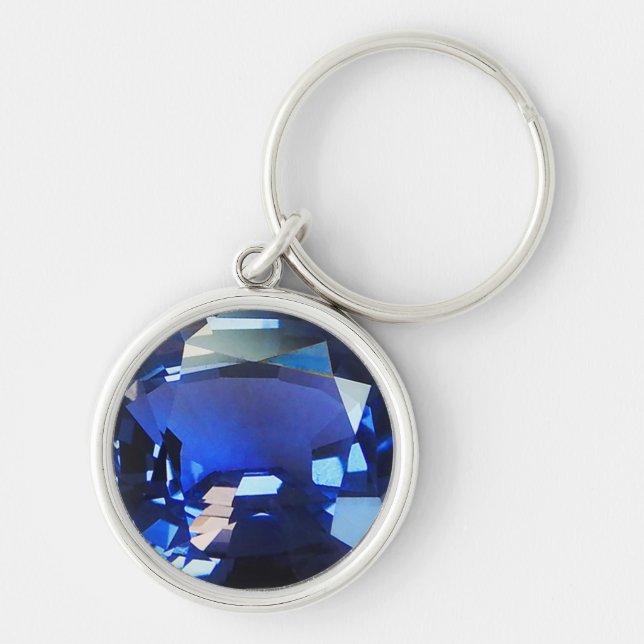 Porte-clés Porte - clé Sapphire rond (Devant)
