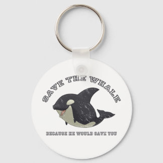 Porte-clés porte - clé "Sauvez la baleine"