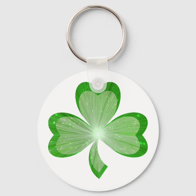 Porte-clés porte - clé shamrock blanc (Recto)