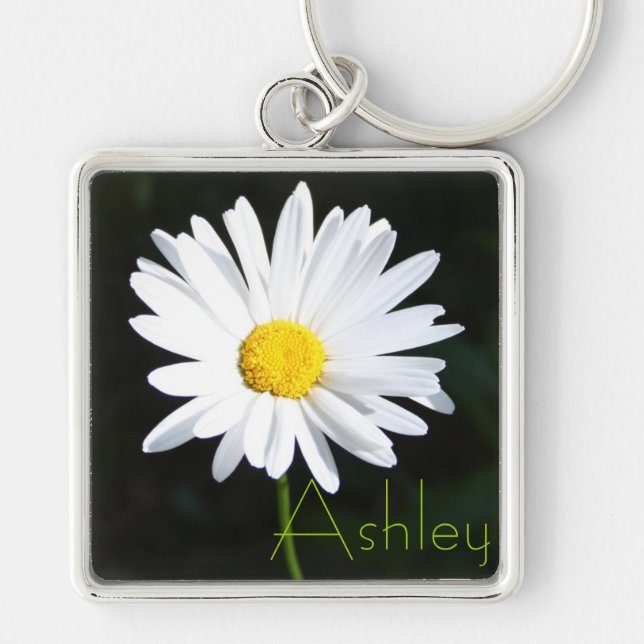 Porte-clés Porte - clé Shasta Daisy avec un nom (Devant)