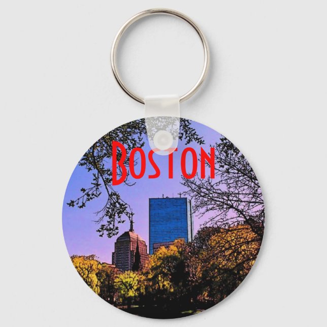 Porte-clés Porte - clé Skyline de Boston (Recto)