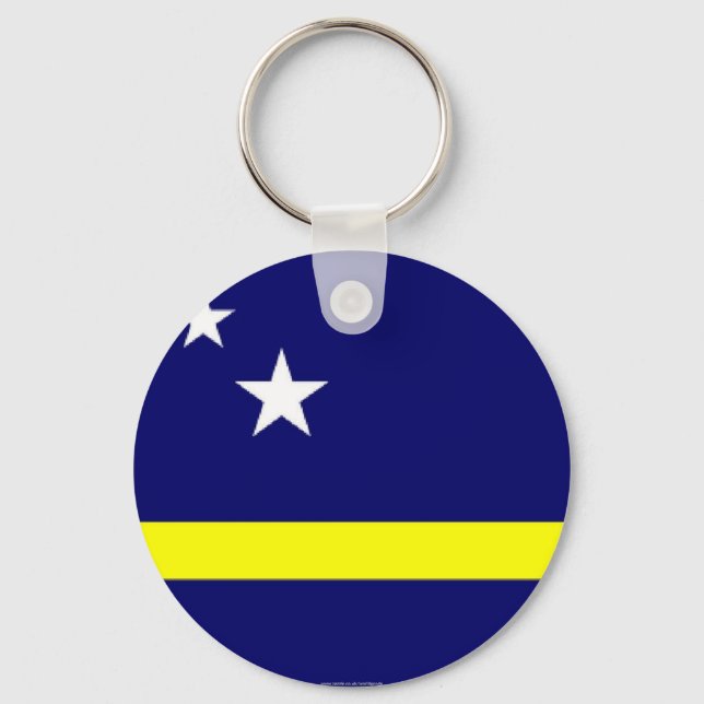 Porte-clés Porte - clé souvenir du drapeau de Curacao (Recto)