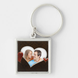 Porte-clés Porte - clé spécial de modèle photo de coeurs