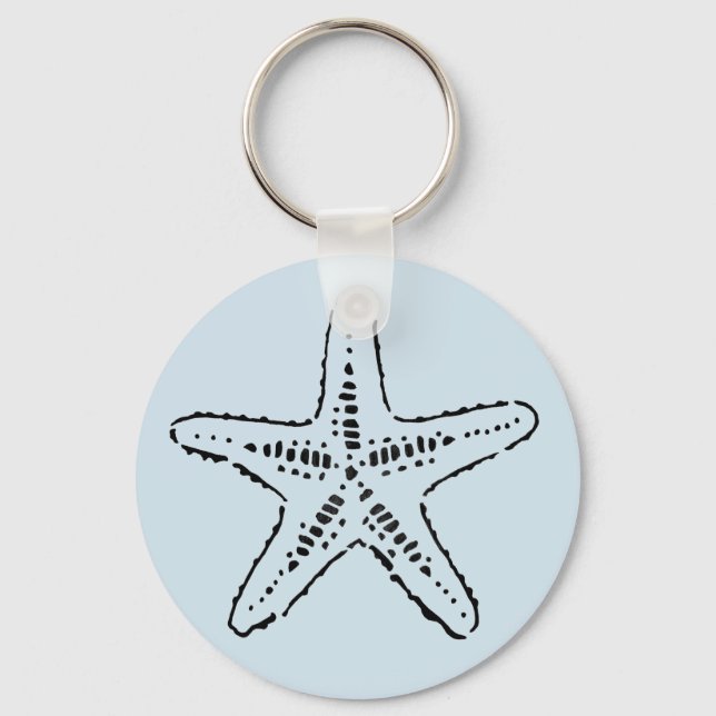 Porte-clés Porte - clé Stenciled Sea Star (Recto)