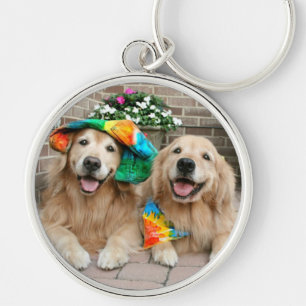 Porte-clés Porte - clé super de golden retriever