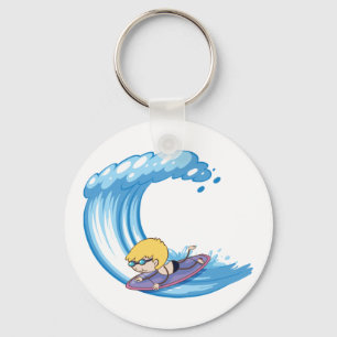 Porte-clés Porte - clé surf Boy Blue Wave