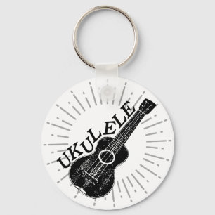Porte-clés Porte - clé Texte Et Image Ukulele