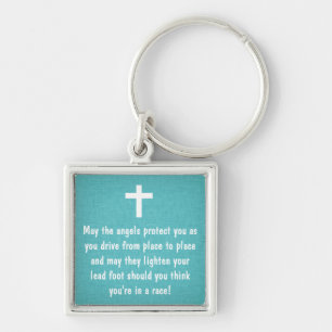 Porte-clés Porte - clé turquoise de bénédiction de la prière