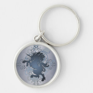 Porte-clés Porte - clé urbain de licorne d'imaginaire argenté