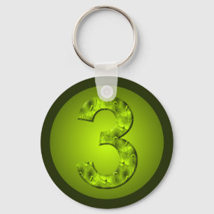 Porte-clés Porte - clé vert chanceux de trois natures
