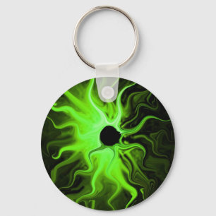 Porte-clés Porte - clé vert de cercle de feu