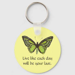 Porte-clés Porte - clé vert de papillon