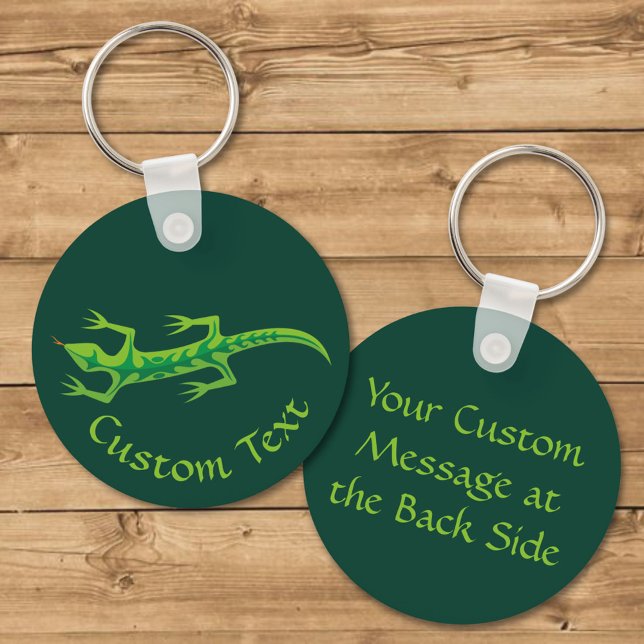 Porte-clés Porte - clé vert Lizard de la tribu (Créateur téléchargé)