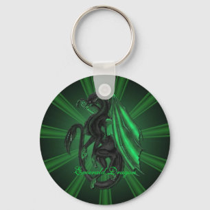 Porte-clés Porte - clé vert vert de dragon