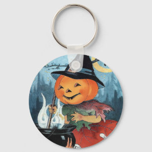 Porte-clés Porte - clé vintage de Halloween de sorcière de
