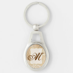 Porte-clés Porte - clé vintage d'initiale de monogramme de