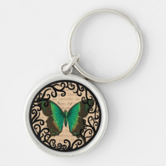 Porte-clés Porte - clé vintage vert de papillon
